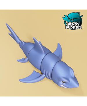 Sharkmin Cool Shark / Water Predator Articulated / Print-in-Place Swimmer Creature / Sea Beast 