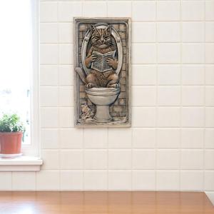 Toilet Reader Cat