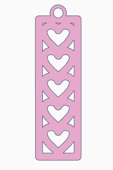 5 Hearts Rectangle.stl