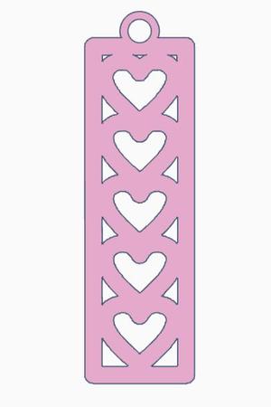 5 Hearts Rectangle.stl