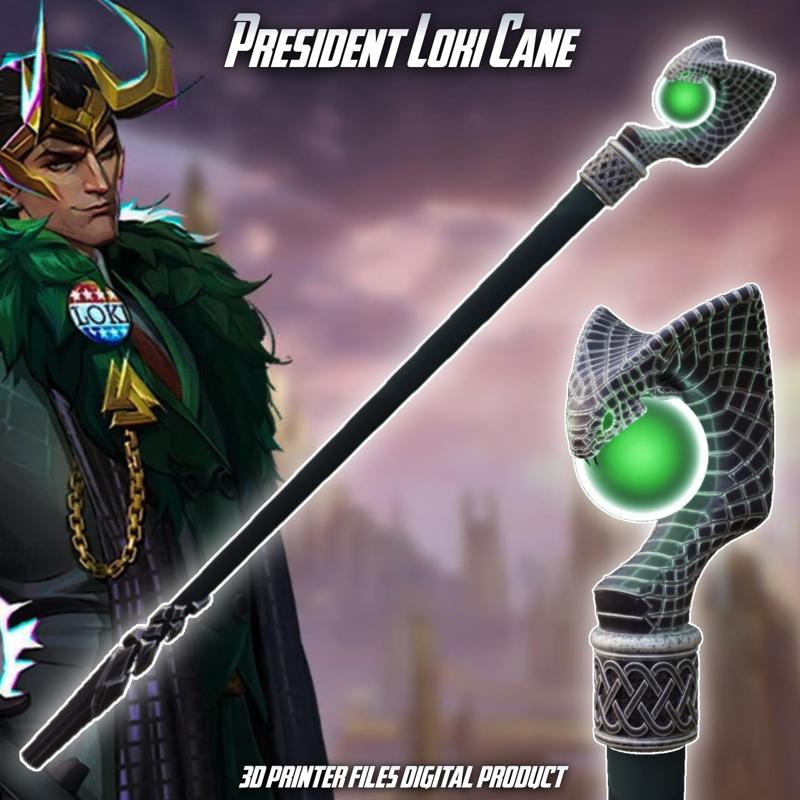 President Loki Cosplay Cane Marvel Rivals