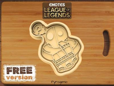 Cortador de Biscoito Emote Blitzcrank League of Legends