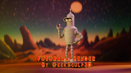 Futurama-Inspired Bender Figurine for Sci-Fi Collectors