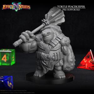 Tortle Peacekeeper Miniature - Pre-Supported