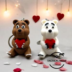 Flexy Heart Bears - Wiggly Valentine Keychains