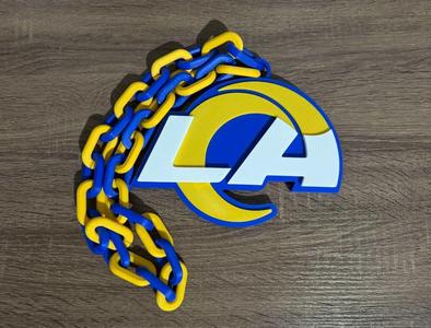 Los Angeles Rams Oversized Necklace, Pendant