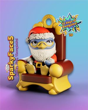 Penguin Santa 10 of 12 Ornament