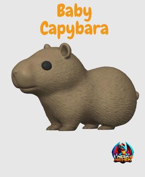 Cute Baby Capybara by Mesh Mayhem