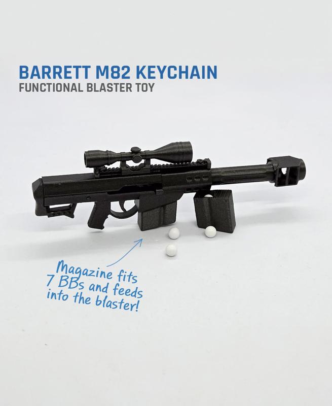 Barrett M82 Keychain — Functional Blaster Toy