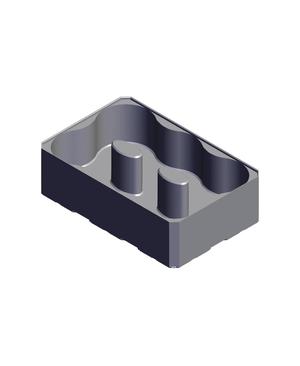 3x2x1 holder for 6 45mm paints - Multibin insert