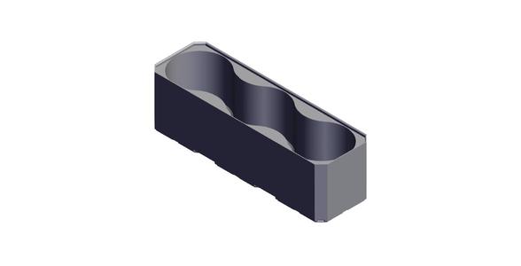 3x1x1 holder for 3 40mm bottles - Multibin insert
