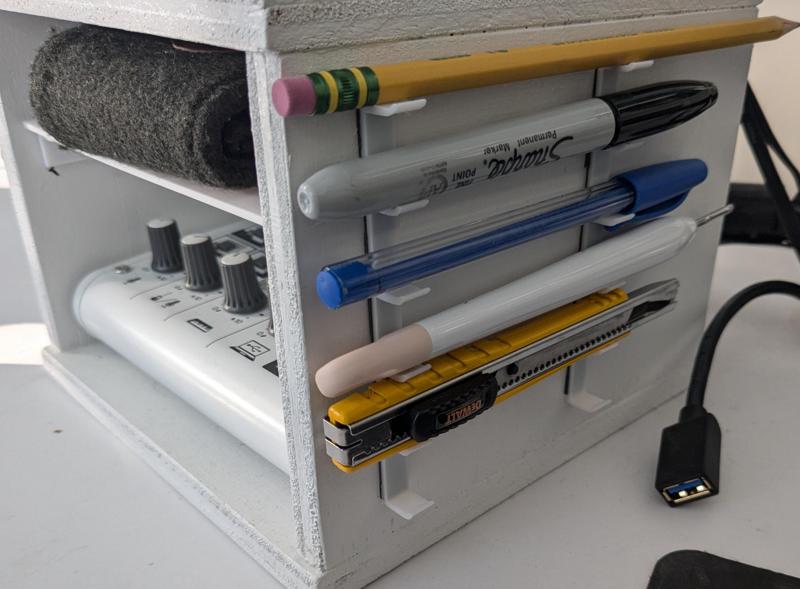 Space saving pen & pencil holder - the Pencil Rack