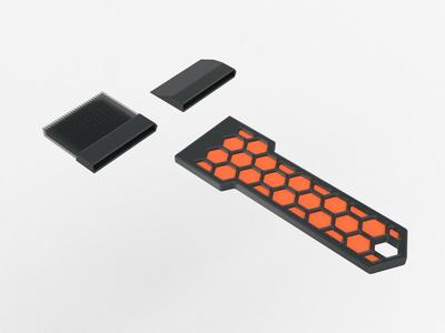 Hex scraper and brush