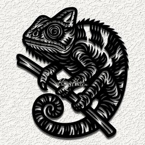 chameleon lizard wall art home decor