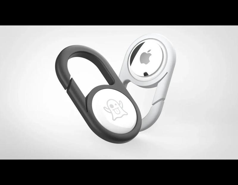 Airtag holder with carabiner