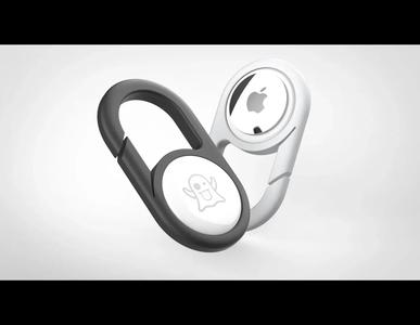 Airtag holder with carabiner