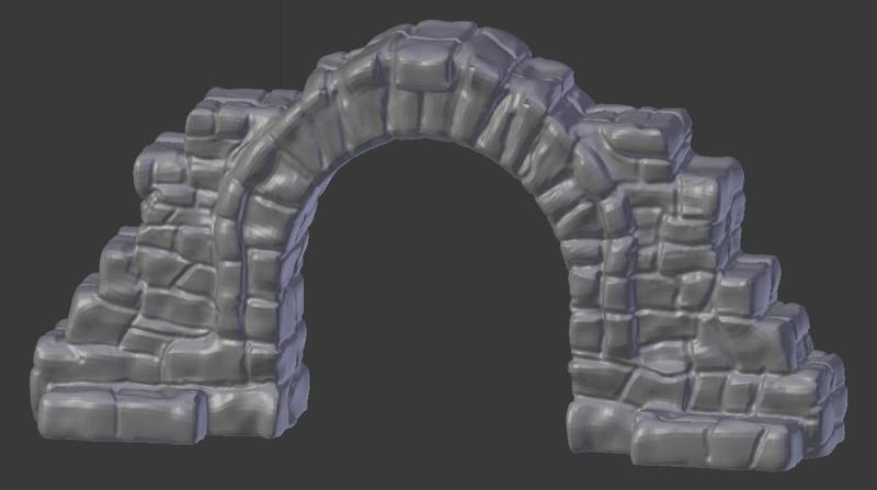 DND wall with arch Rough 2x QUADS Bridge Mode