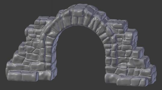 DND wall with arch Rough 2x QUADS Bridge Mode