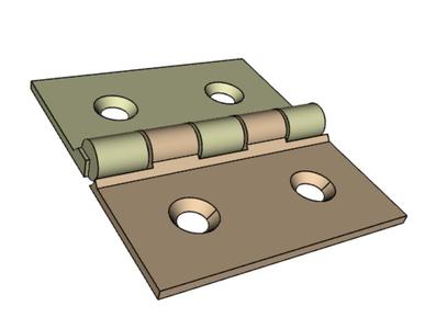 Parametric hinge print in place - CadQuery