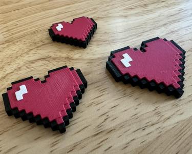 8-Bit Full Heart - Fridge Magnet (Hot-Swap, Multi-Color) | Decoration For Whiteboard, Refrigerator, Locker, Cabinet | Home & Kitchen Essential, Classroom Office Supplies |