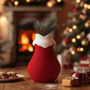Holiday Cheer Vase for Christmas Decor