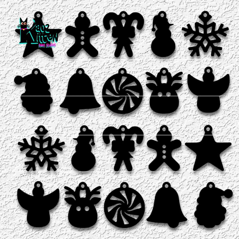 10 different sets of christmas earrings - ready to print