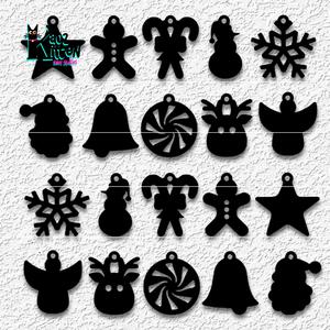 10 different sets of christmas earrings - ready to print