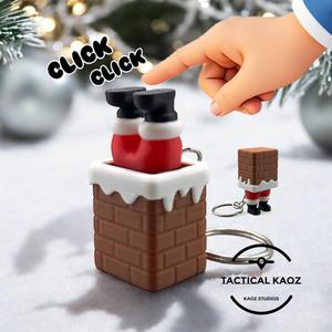 Stuck Santa Chimney Fidget Clicker - Keychain - No supports or AMS