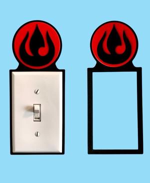 Fire Nation Light Switch Backer