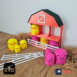 Tic-Tac-Stack Farm Animals Board Game / 3MF Included