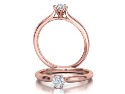 Solitaire Engagement Ring 4mm Stone printable 3dmodel