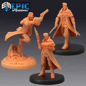 Adventurer Isaac Set / Male Human Hero / Steampunk Tech Character