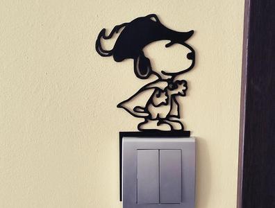 Snoopy Light Switch / Outlet Decoration – 3D Printable Model 6   
