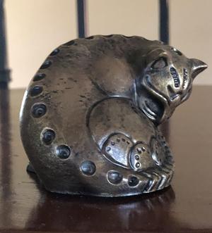 Pōpoki: the Good Luck Tiki cat (for Chris's birthday)