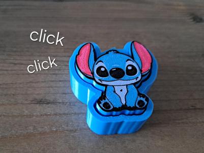 Stitch sitting fidget clicker keyboard switch