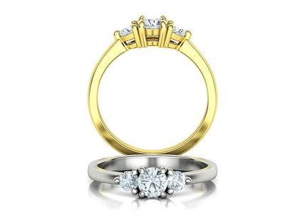 Three Stone Diamond ring printable 3dmodel N10344 3D print model