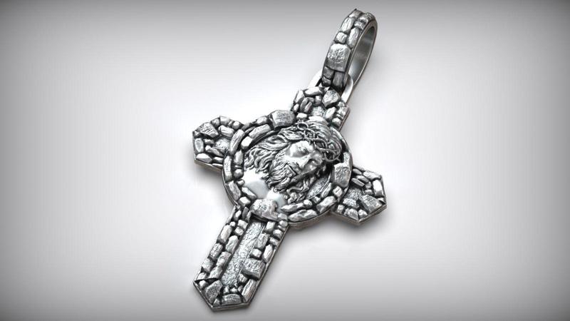 Jesus Christ Crown Thorns Catholic Stone Cross