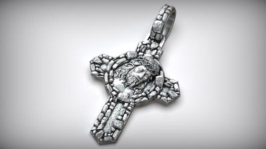 Jesus Christ Crown Thorns Catholic Stone Cross
