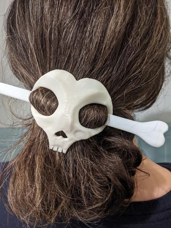 Heart Skull Hairpins 