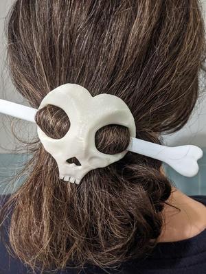 Heart Skull Hairpins 