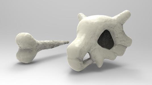 Cubone Skull and Bone COSPLAY 3D Printable Model