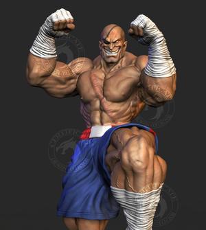 SAGAT statue of boxer