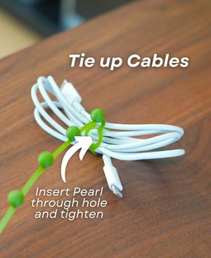 String of Pearls Cable Organizer - Cable Ties - Zip Tie - Plant 3D Print