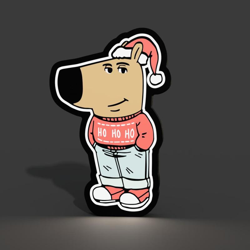 Chill Guy Christmas Lightbox LED Lamp