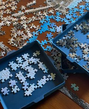 Stackable Jigsaw Puzzle Sorting Trays