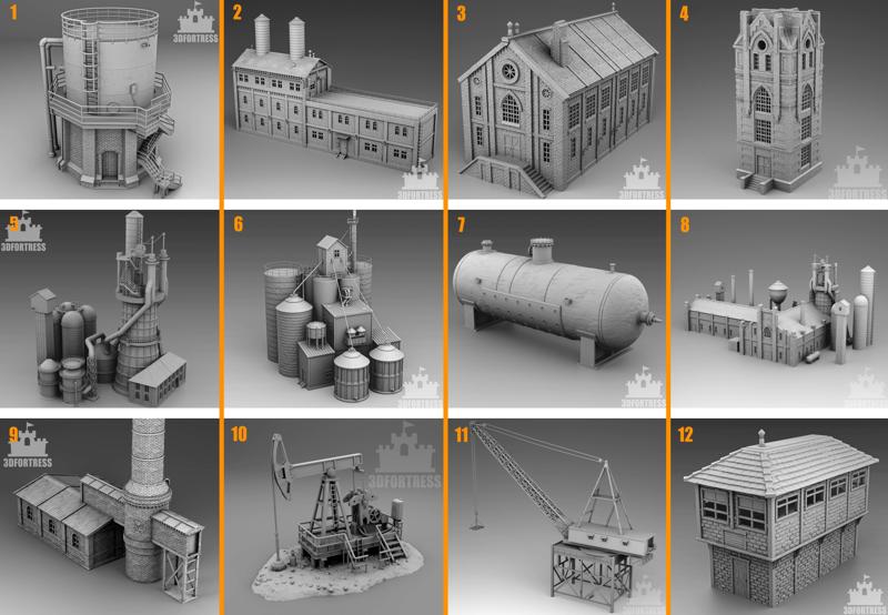 Industrial architecture 3D Model Collection