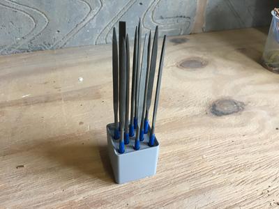 Gridfinity 10-Piece Needle File Holder