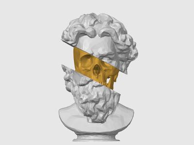 Low Poly Head/Skull Sculpture
