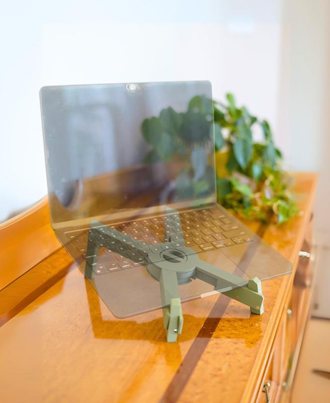 Portable Laptop Stand - Print in Place Collapsing Laptop Stand with Cable Coil