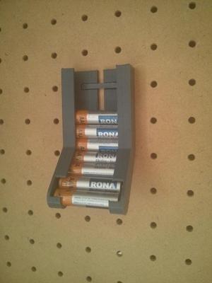 AAA Battery Holder for Pegboard